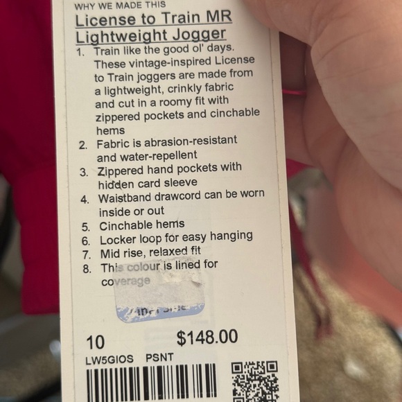 Lululemon License to Train Mid-Rise Lightweight Jogger Passionate - Picture 3 of 3